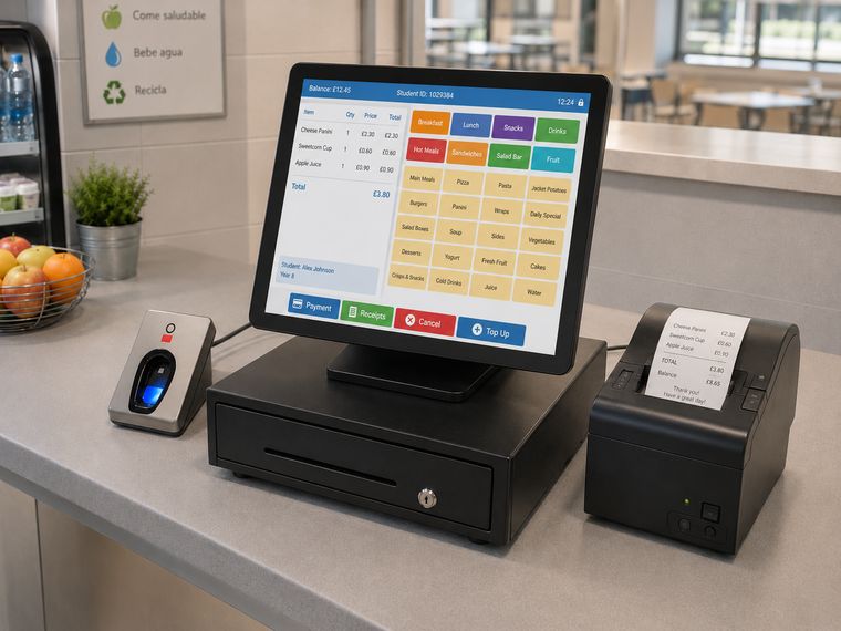EventPOS cashless catering till in a school, college or university canteen